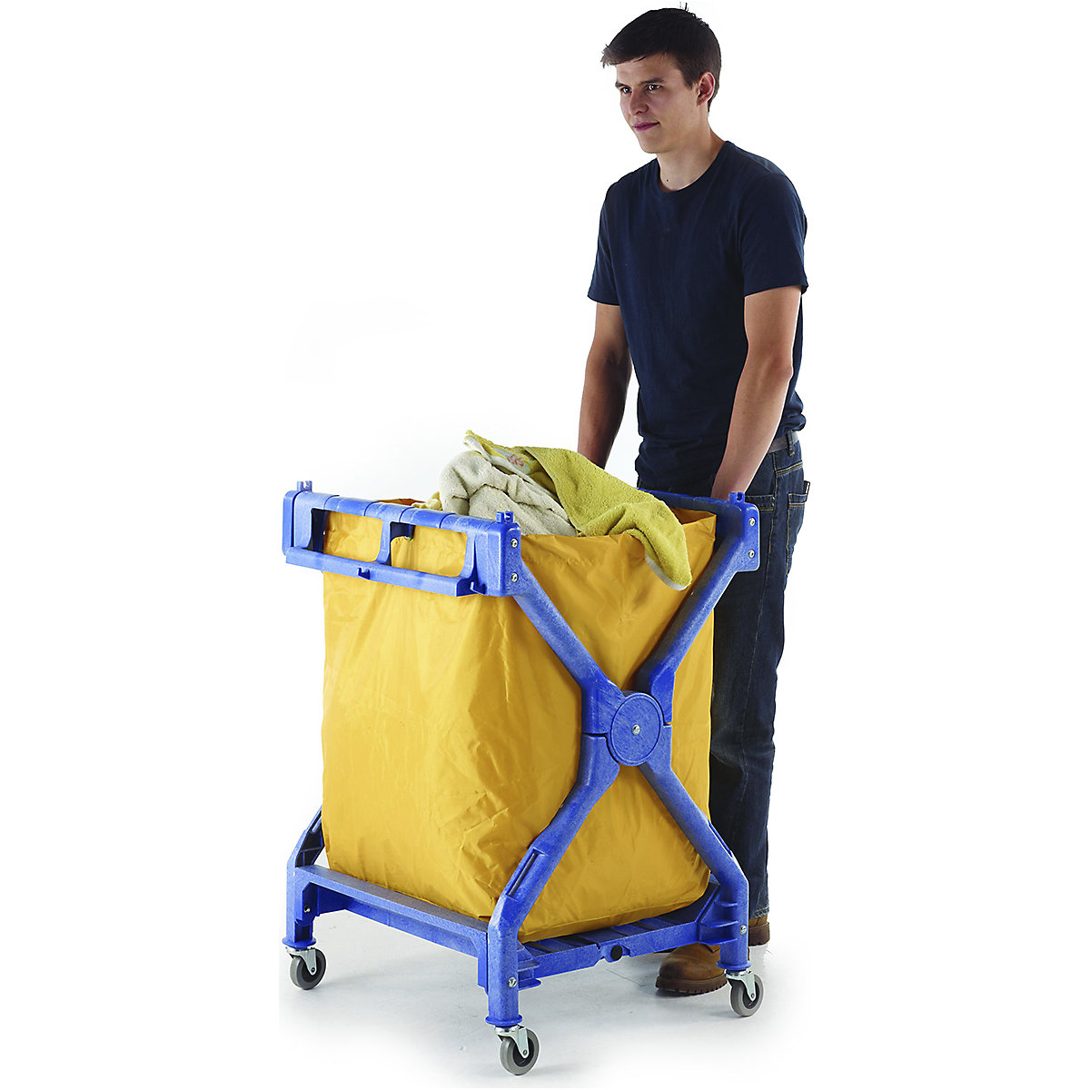 Plastic Folding Laundry Trolley