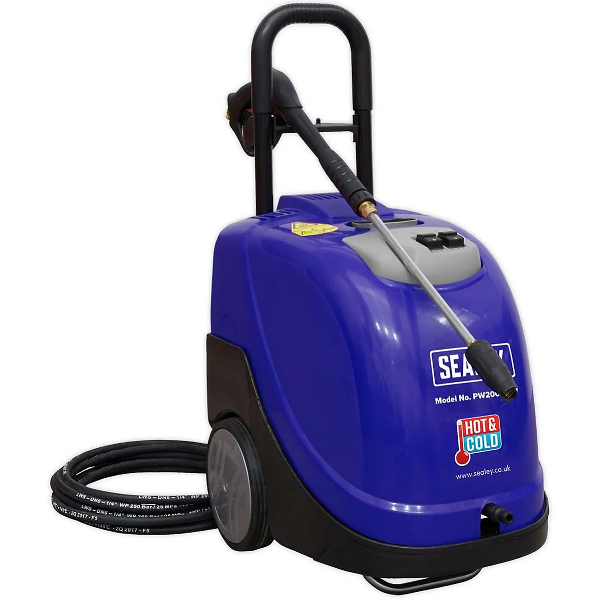 Sealey PW2000HW Pressure Washer Hot/Cold Water | 135bar | 230V