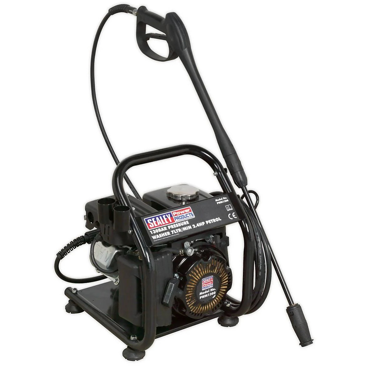 Sealey PWM1300 Petrol Pressure Washer | 420L/hr | 2.4hp | 130bar