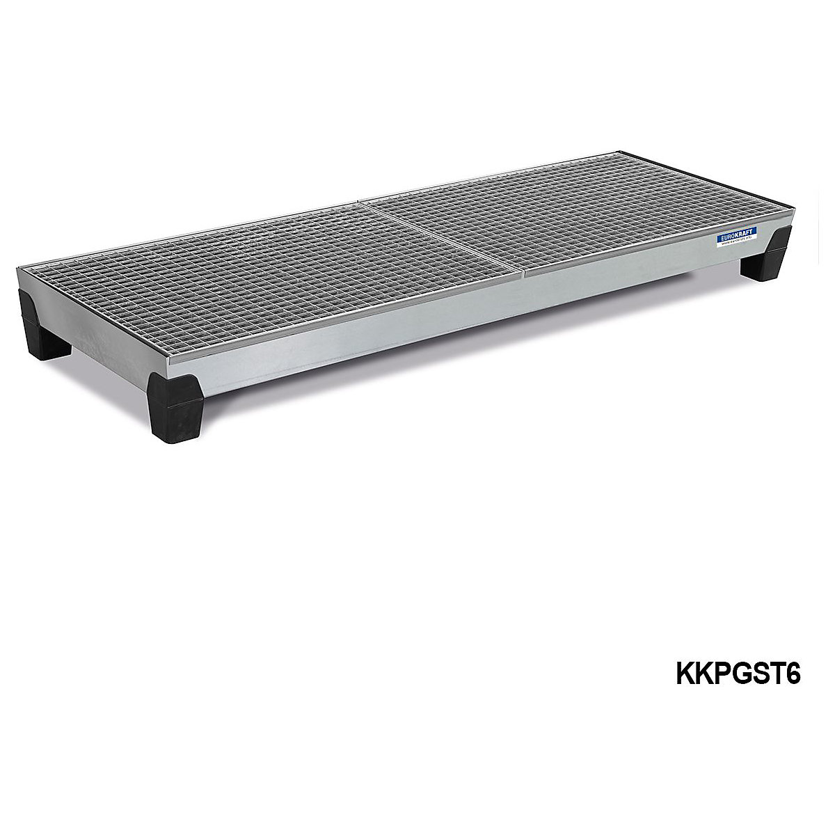 Premkraft Galvanised Steel Spill Tray With Plastic Feet, Premkraft Galvanised Steel Spill Tray With Plastic Feet, Premkraft Galvanised Steel Spill Tray With Plastic Feet | 255h x 2470w x 815d mm-6