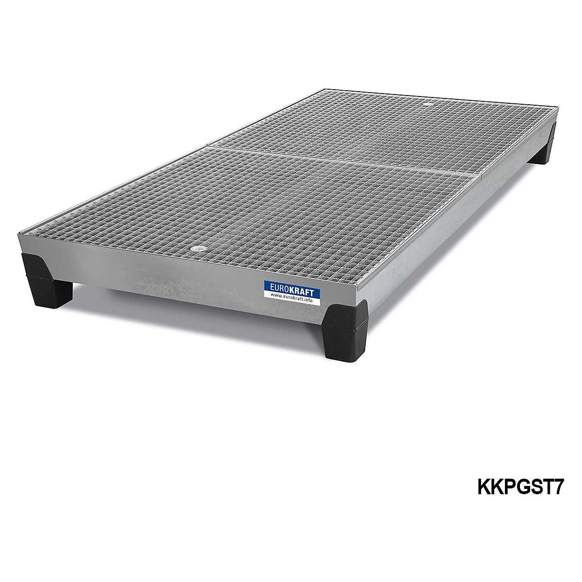 Premkraft Galvanised Steel Spill Tray With Plastic Feet, Premkraft Galvanised Steel Spill Tray With Plastic Feet, Premkraft Galvanised Steel Spill Tray With Plastic Feet | 260h x 2460w x 1210d mm-7
