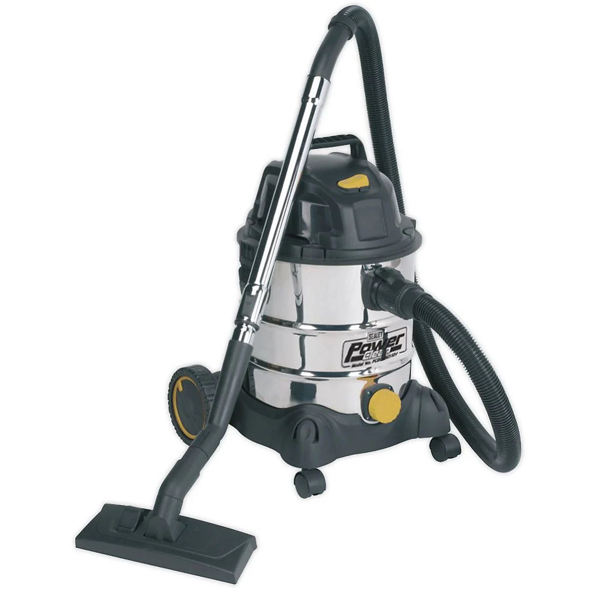 Sealey PC200SD110V Power Clean Stainless Steel Industrial Vacuum | 1250W | 110V