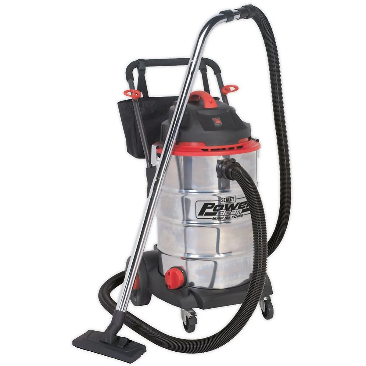 Sealey PC460 60L Wet and Dry Vacuum | Stainless Steel | Power Clean | 1600W | 230V