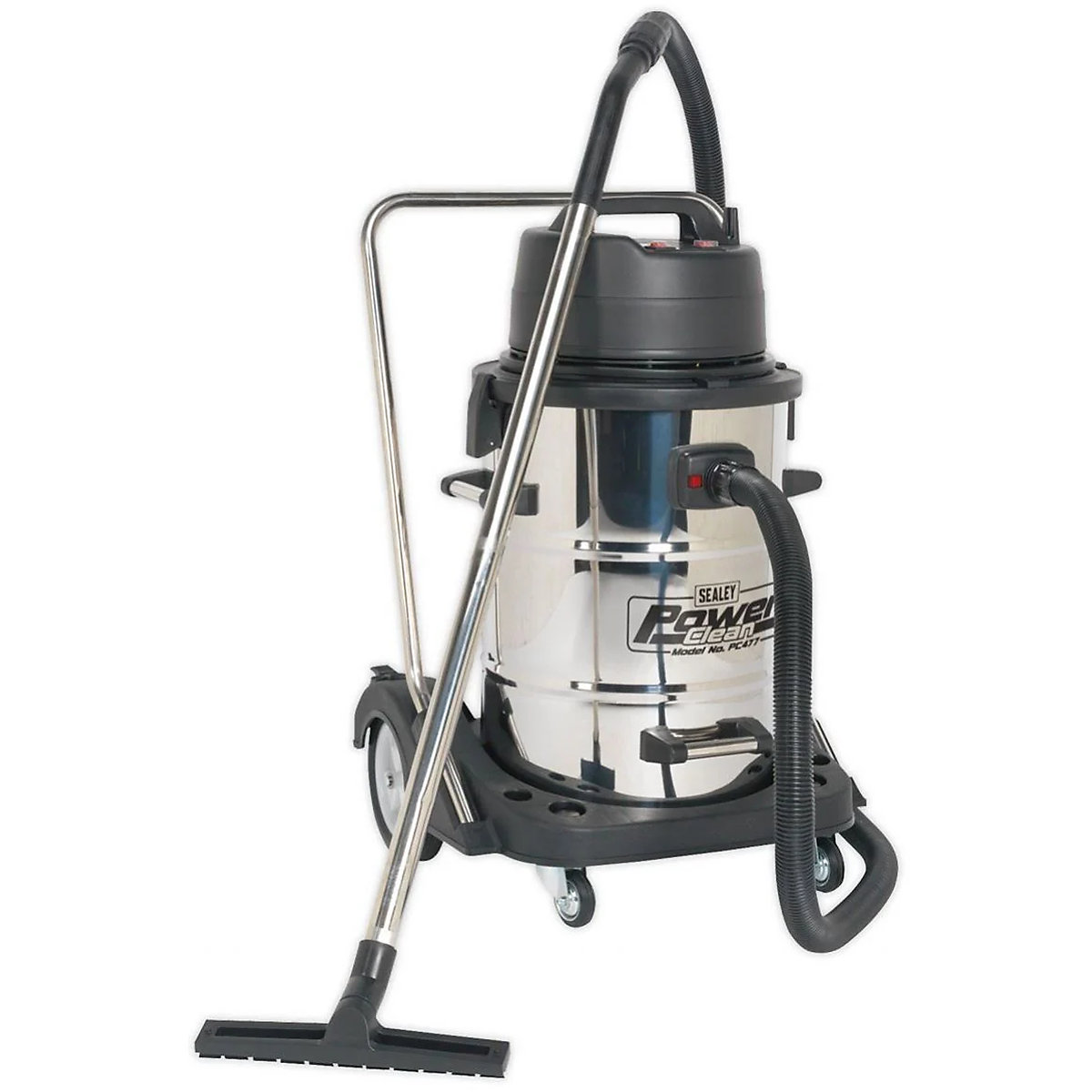 Sealey PC477 Wet Dry Vacuum Cleaner | Industrial Stainless Steel Drum | 77L