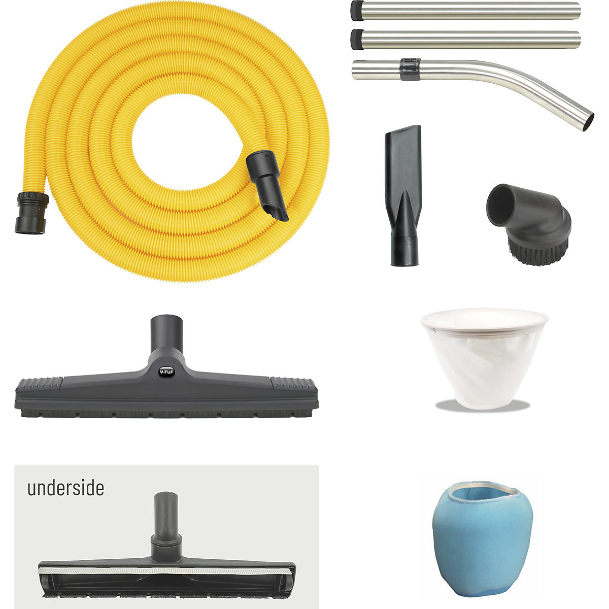 V-TUF Mammoth Stainless Wet & Dry Twin Motor Industrial Vacuum Cleaner | Auto Pump Out | 80L | 240V (Product illustration 7)-6
