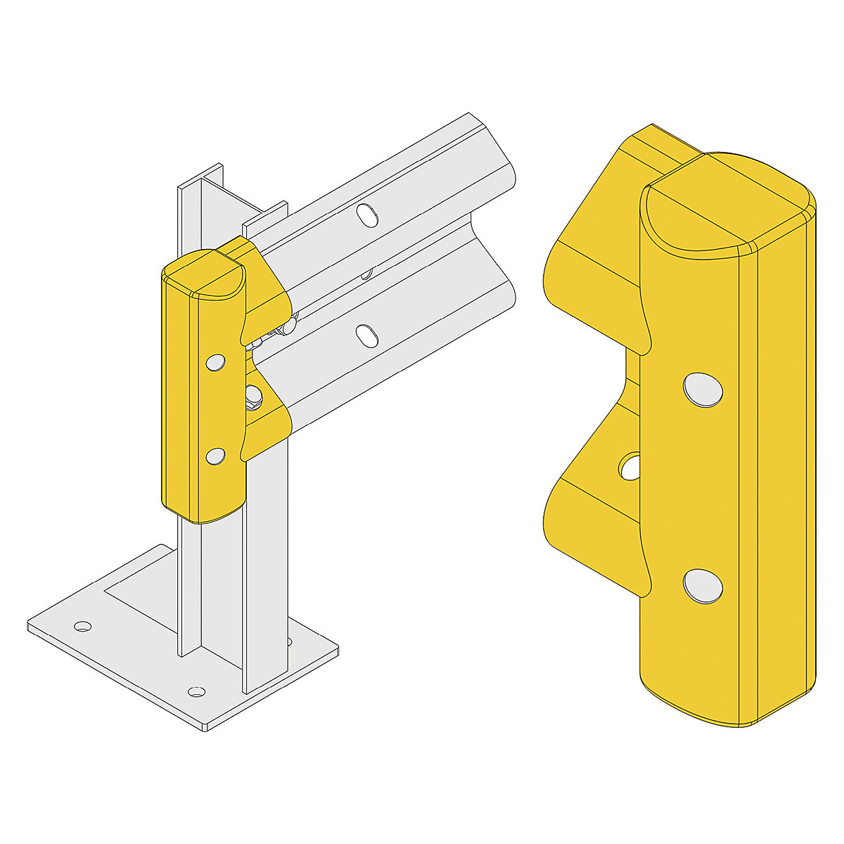 Brandsafe Armco Pedestrian Safety End (Product illustration 6)-5