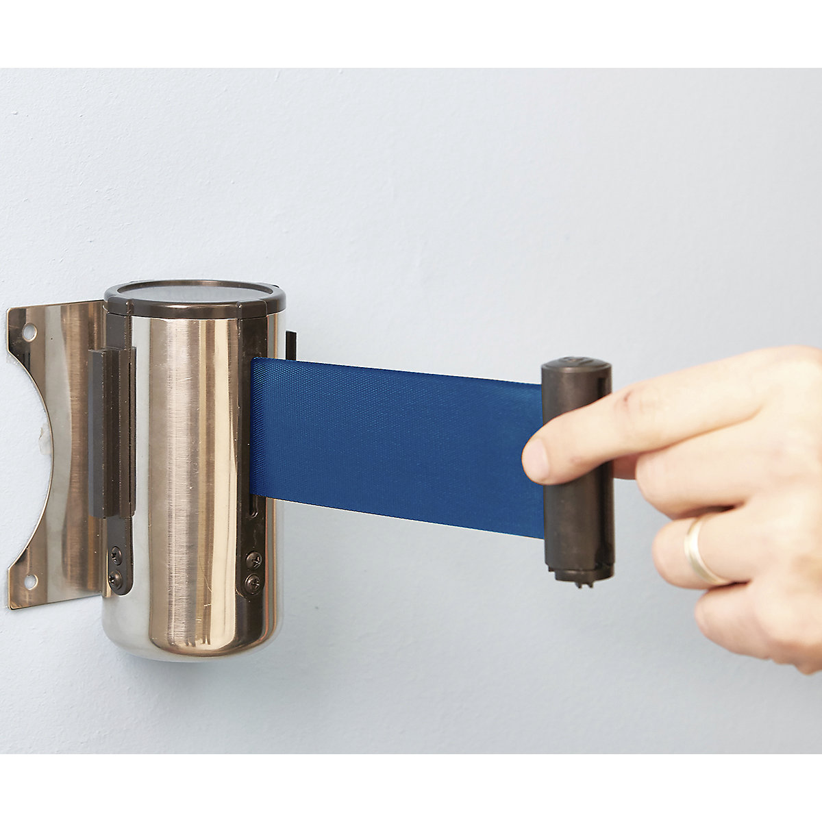 OBEX Belt Barriers, OBEX Belt Barriers, OBEX&#174 Wall Mounted Retractable Blue Belt Barrier-8