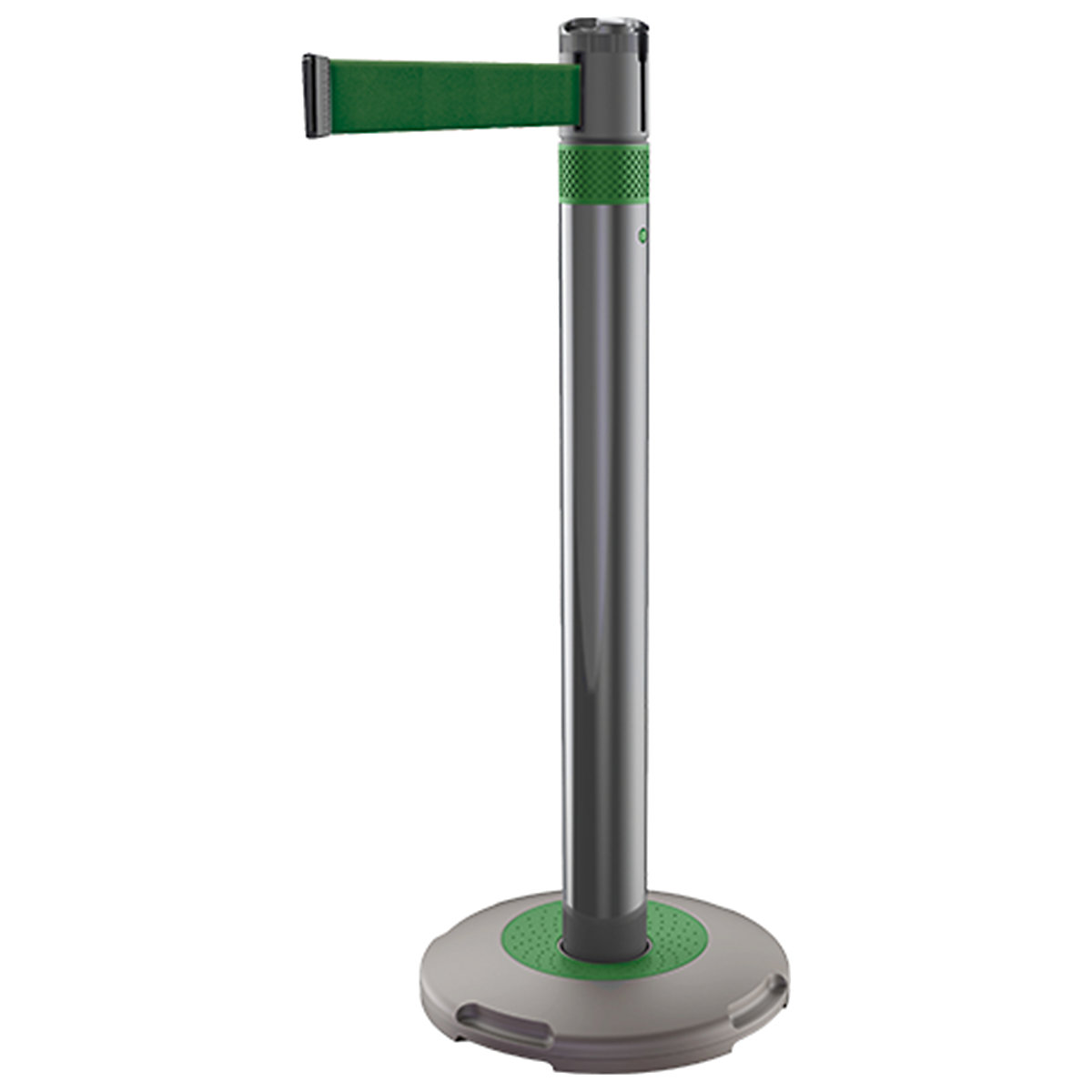 Skipper Safety Barriers | Skipper Q Post & Base System, Skipper Safety Barriers | Skipper Q Post & Base System, Green & Green Queue Management Post And Base System With Solid Green Webbing-4
