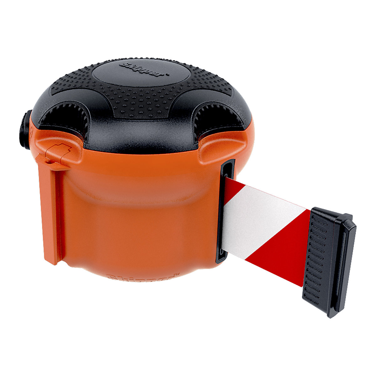 Skipper Safety Barriers | Skipper XS Unit, Skipper Safety Barriers | Skipper XS Unit, Orange XS With Red & White Chevron Webbing-1