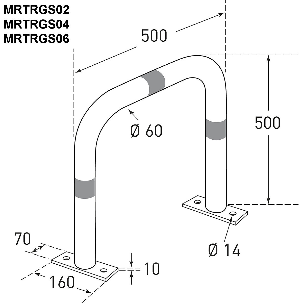 TRAFFIC-LINE Galvanished Steel Point Protection Guard (Product illustration 16)-15