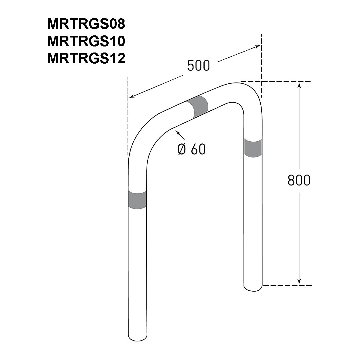 TRAFFIC-LINE Galvanished Steel Point Protection Guard (Product illustration 18)-17