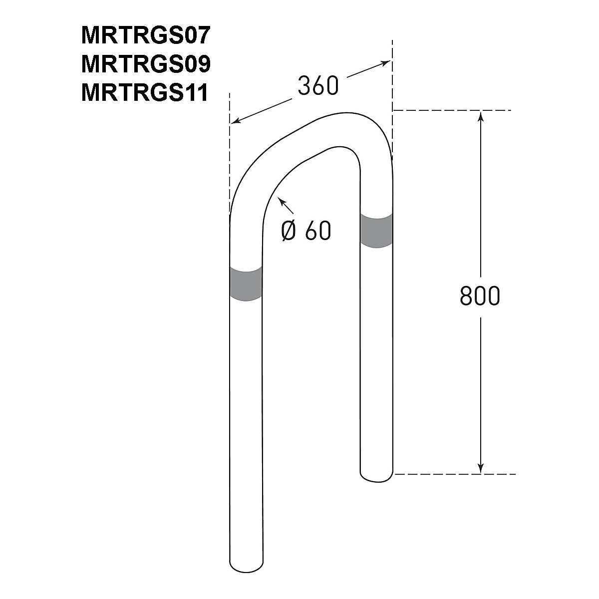 TRAFFIC-LINE Galvanished Steel Point Protection Guard (Product illustration 17)-16