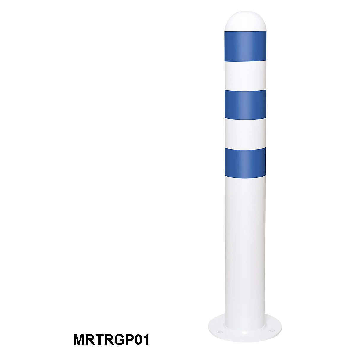 TRAFFIC-LINE Galvanished Steel & Powder Coated White Point Protection Bollard (Product illustration 2)-1