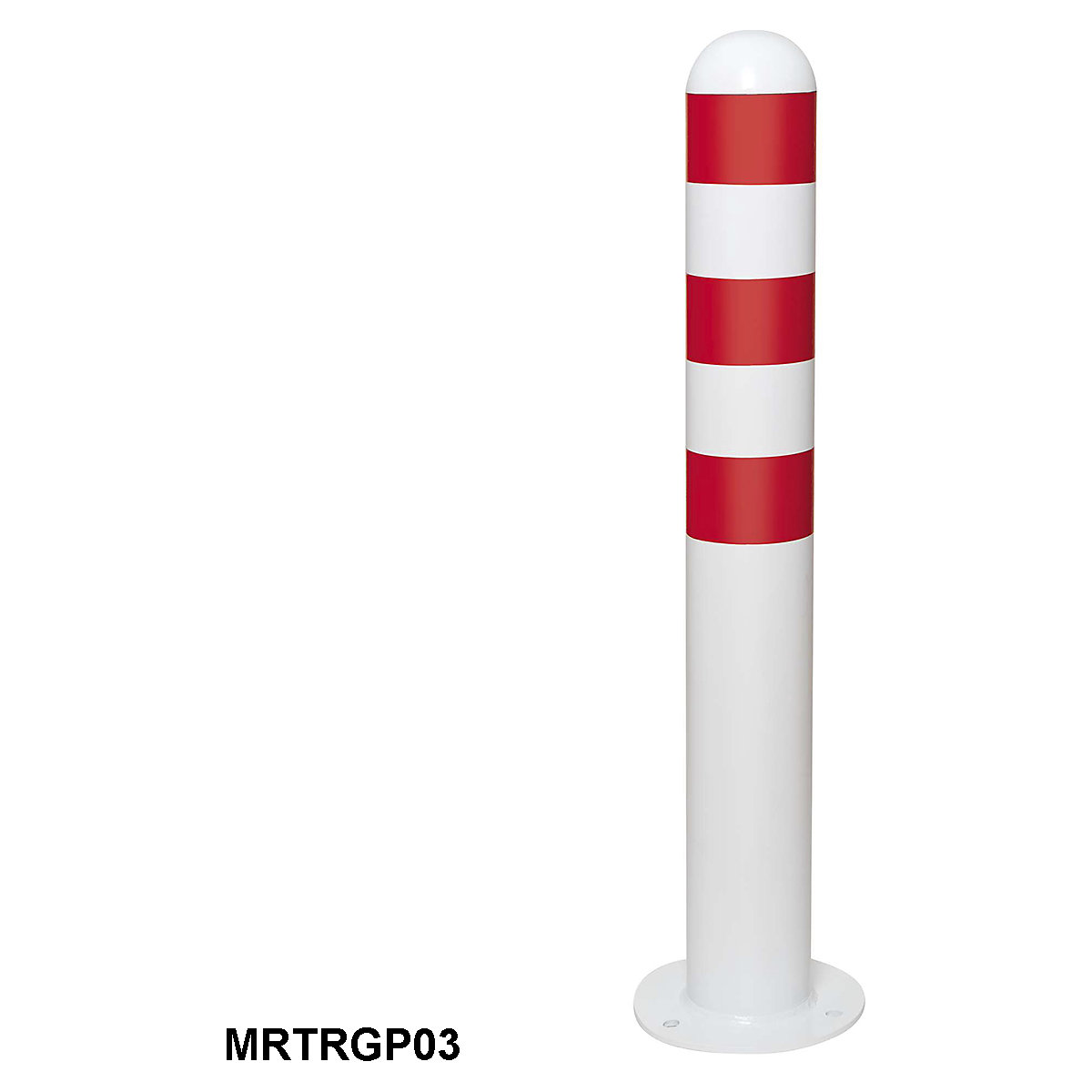 TRAFFIC-LINE Galvanished Steel & Powder Coated White Point Protection Bollard (Product illustration 4)-3