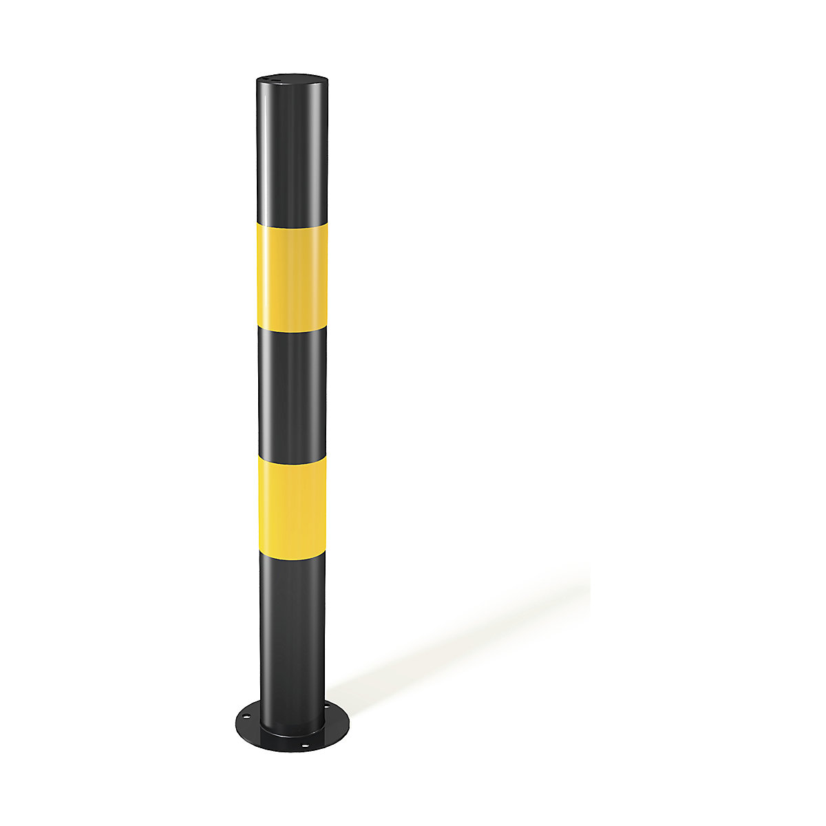 Autopa Black & Yellow Steel Bollards | Concrete-In or Bolt Down