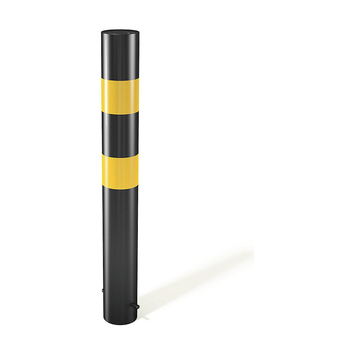 Autopa Black & Yellow Steel Bollards | Concrete-In or Bolt Down, Autopa Black & Yellow Steel Bollards | Concrete-In or Bolt Down, Autopa Fixed Bollard | Galvanised + Black & Yellow | 1000mm Above Ground | Concrete-In | Ø139mm-3