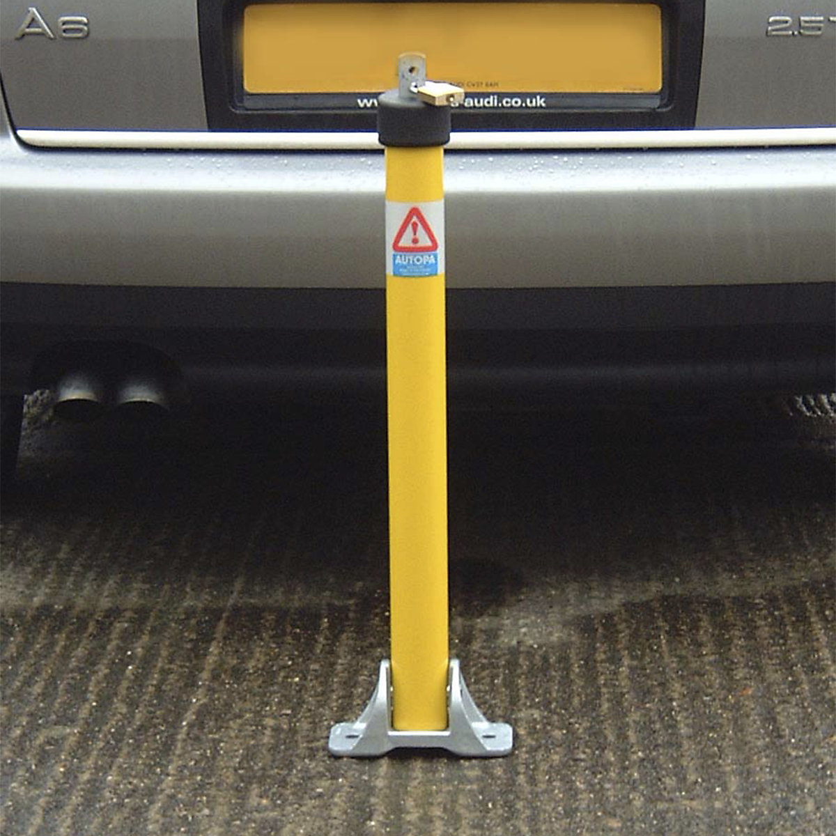 Autopa TOPLOK Parking Post, Autopa TOPLOK Parking Post, Autopa TOPLOK Parking Post | 780h x 60w x 60d mm | Galvanised & Yellow-1