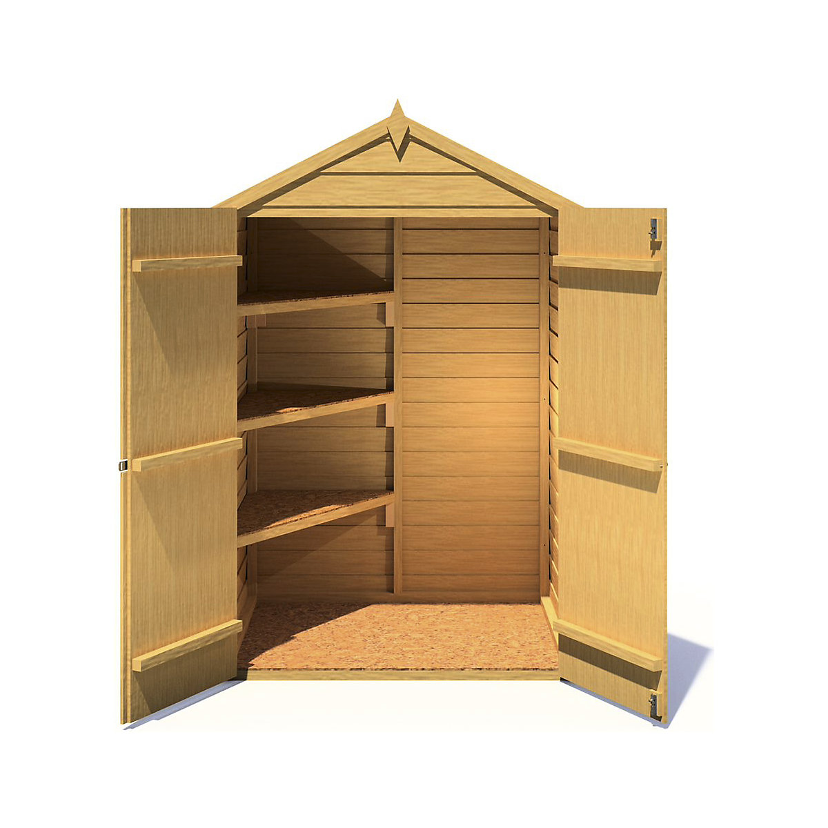 Compact Overlap Apex Shed 4ft x 3ft With Optional 3 Shelves (Product illustration 3)-2