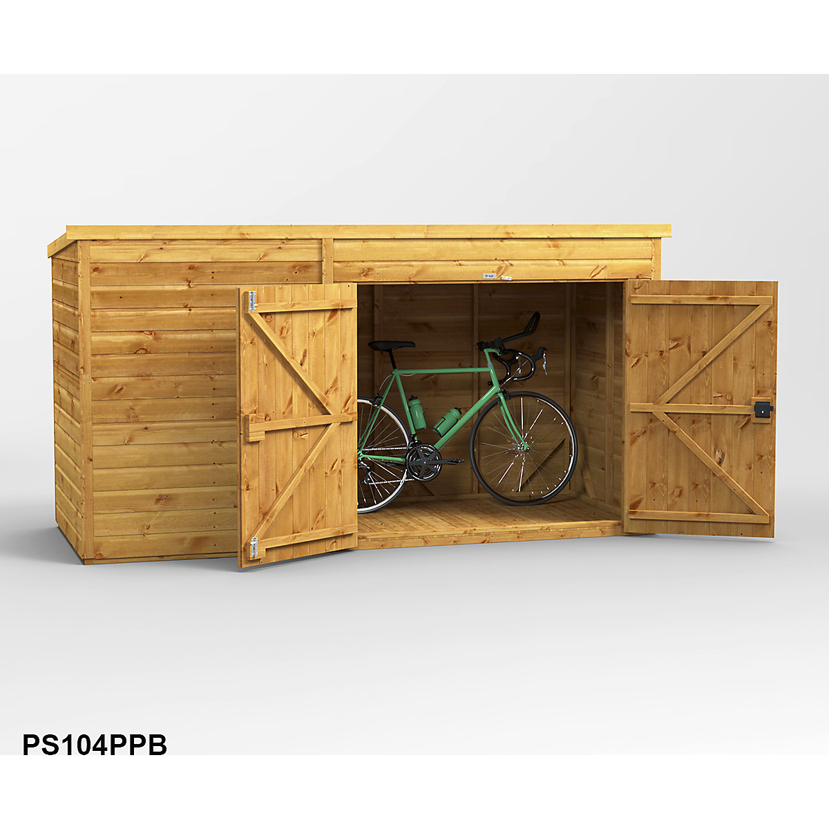 Power 10ft Wide Pent Bike Shed (Product illustration 5)-4