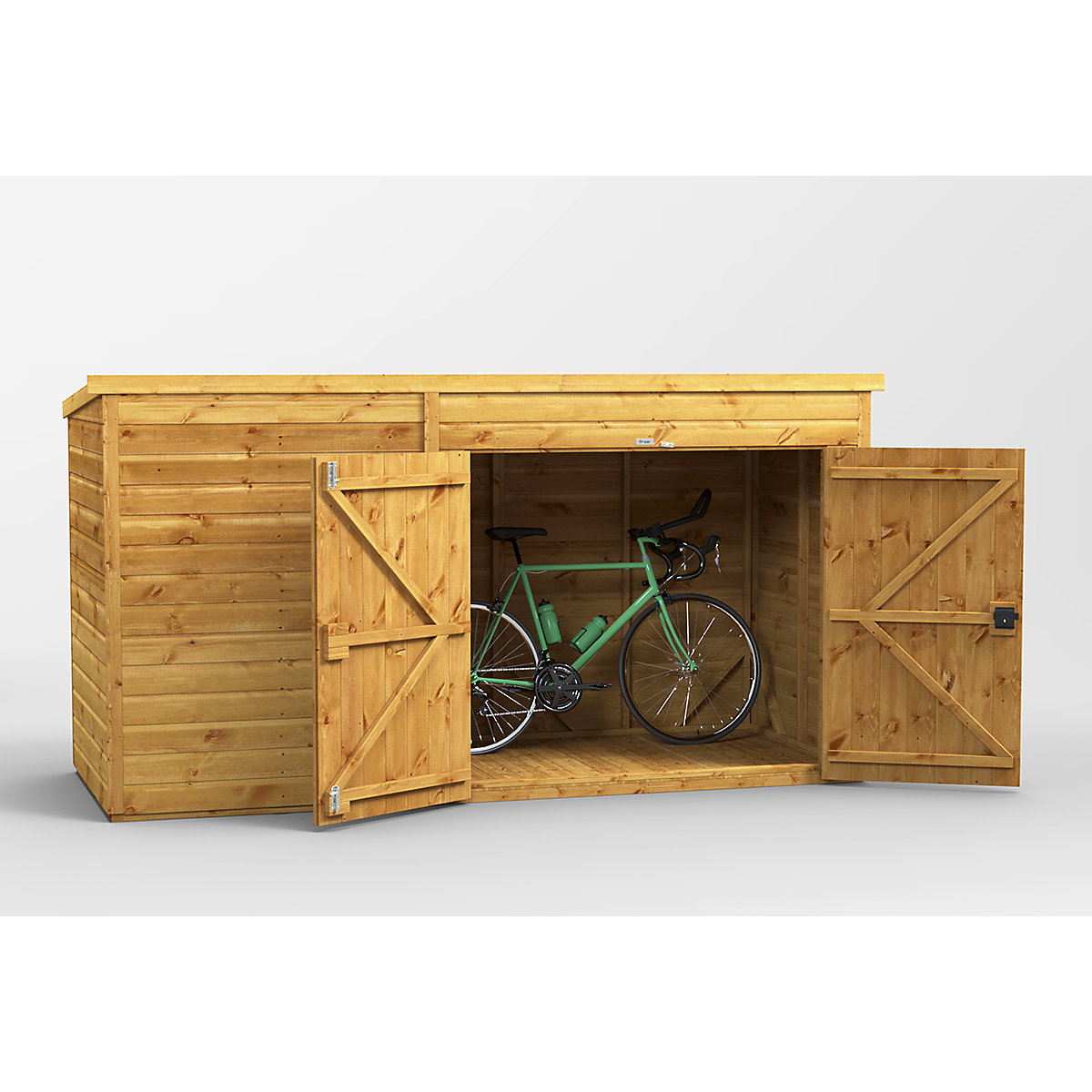 Power 10ft Wide Pent Bike Shed
