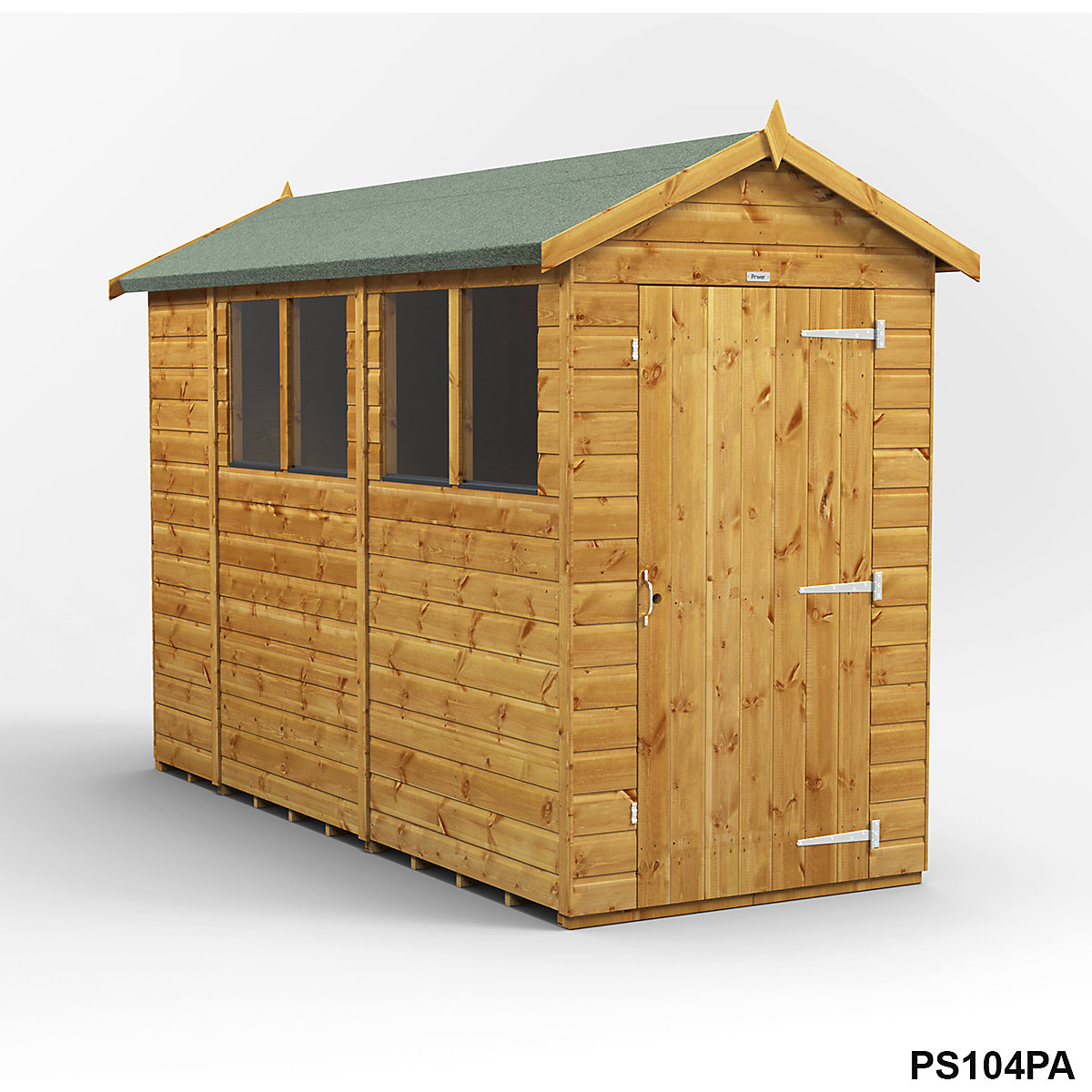 Power 4ft Wide Apex Garden Storage Sheds | Optional Windows (Product illustration 10)-9