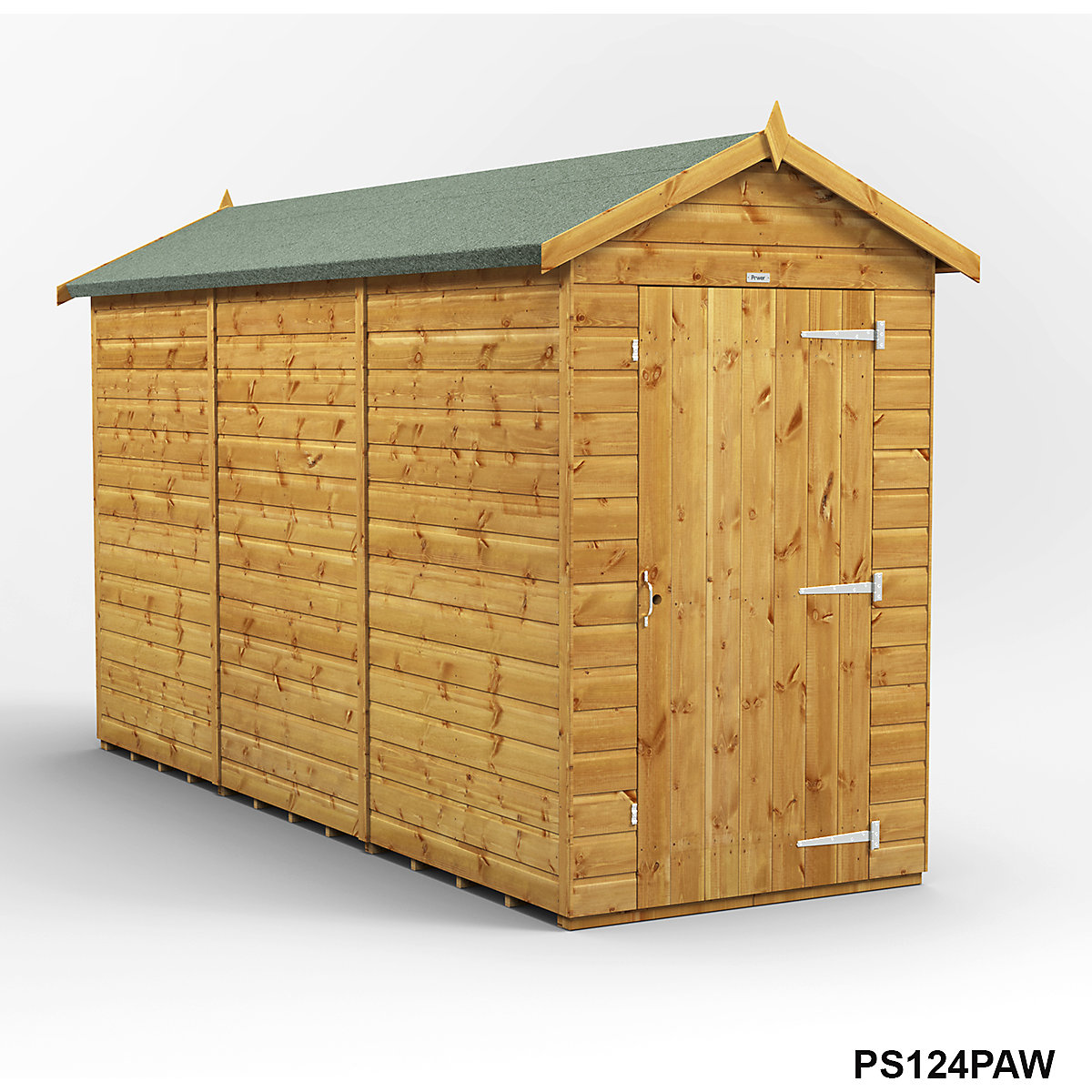 Power 4ft Wide Apex Garden Storage Sheds | Optional Windows (Product illustration 7)-6