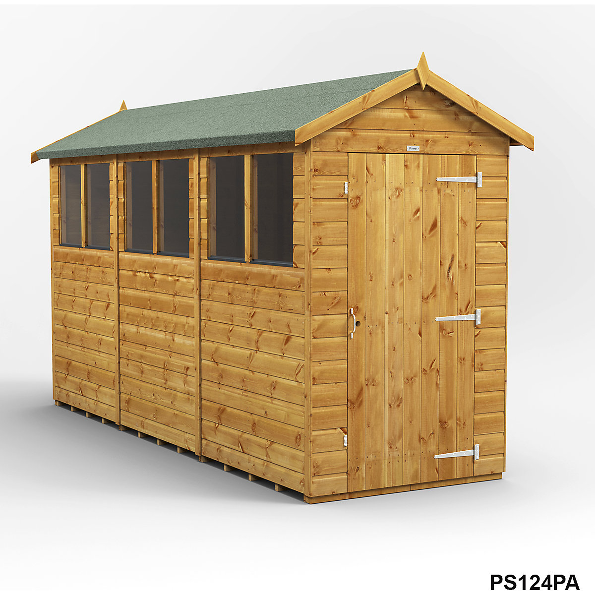 Power 4ft Wide Apex Garden Storage Sheds | Optional Windows (Product illustration 12)-11