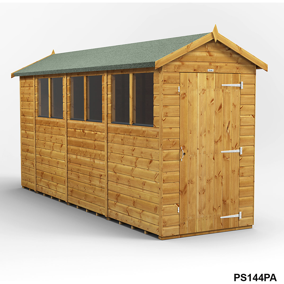Power 4ft Wide Apex Garden Storage Sheds | Optional Windows (Product illustration 14)-13