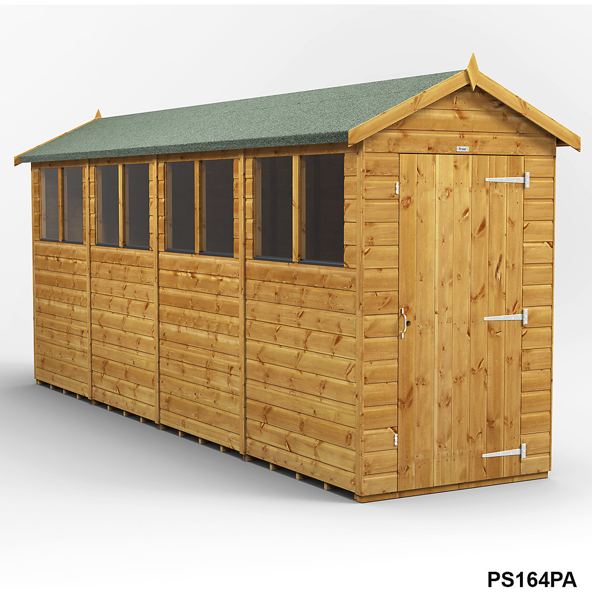 Power 4ft Wide Apex Garden Storage Sheds | Optional Windows (Product illustration 16)-15