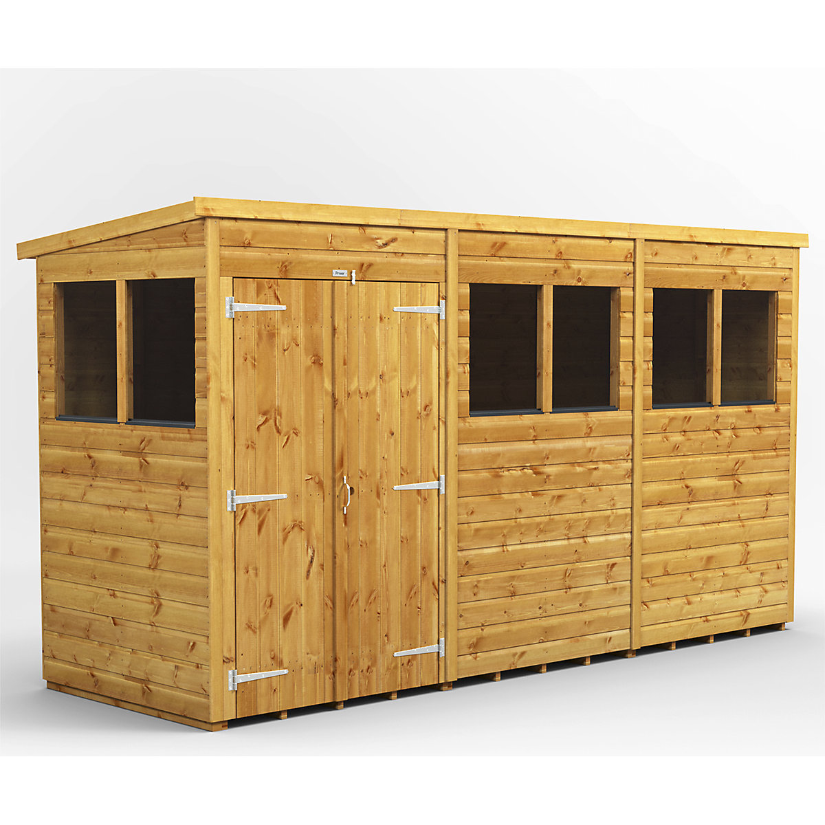 Power 4ft Wide Pent Garden Storage Shed | Optional Windows