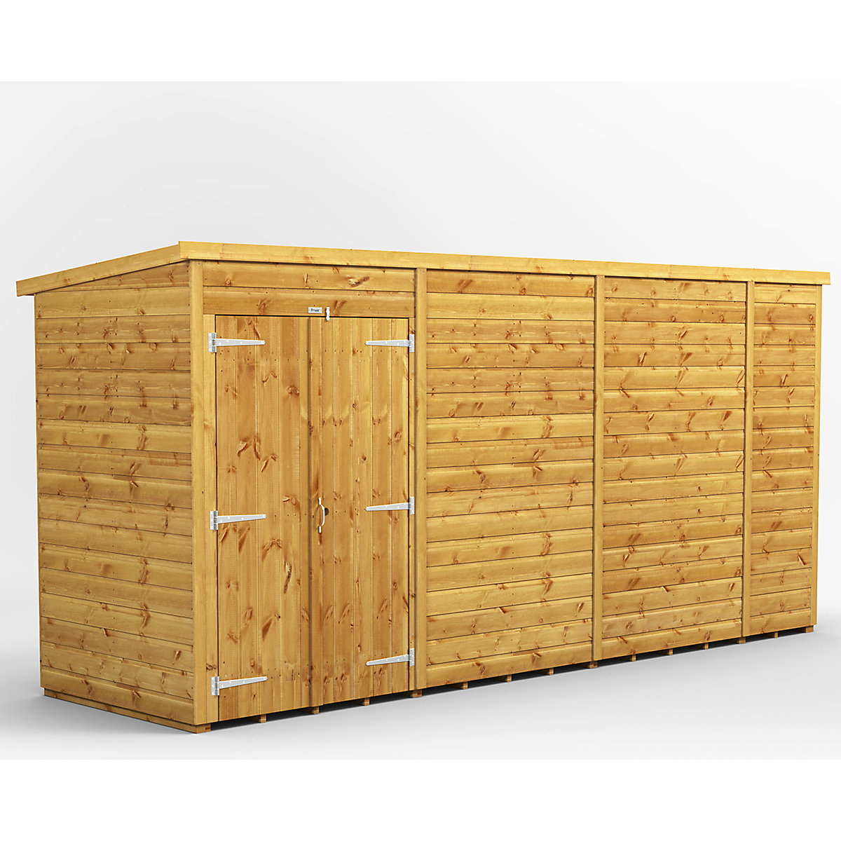 Power 4ft Wide Pent Garden Storage Shed | Optional Windows