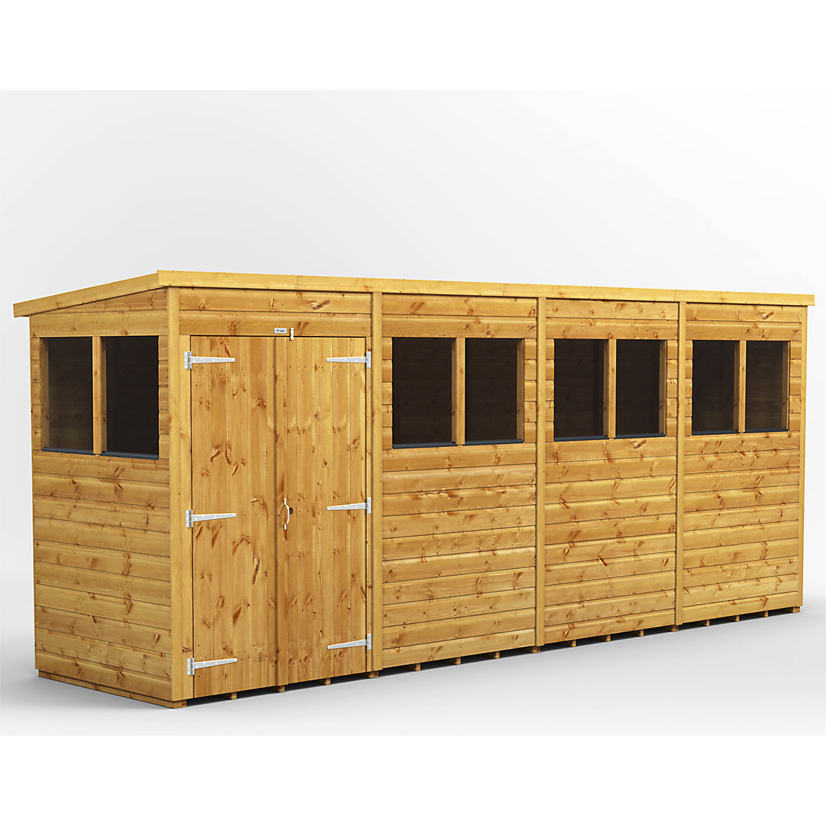 Power 4ft Wide Pent Garden Storage Shed | Optional Windows