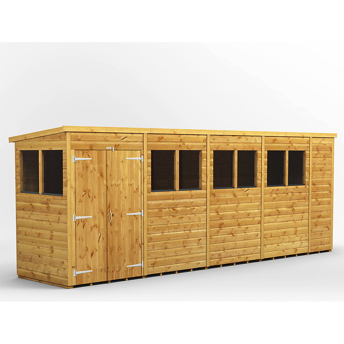 Power 4ft Wide Pent Garden Storage Shed | Optional Windows
