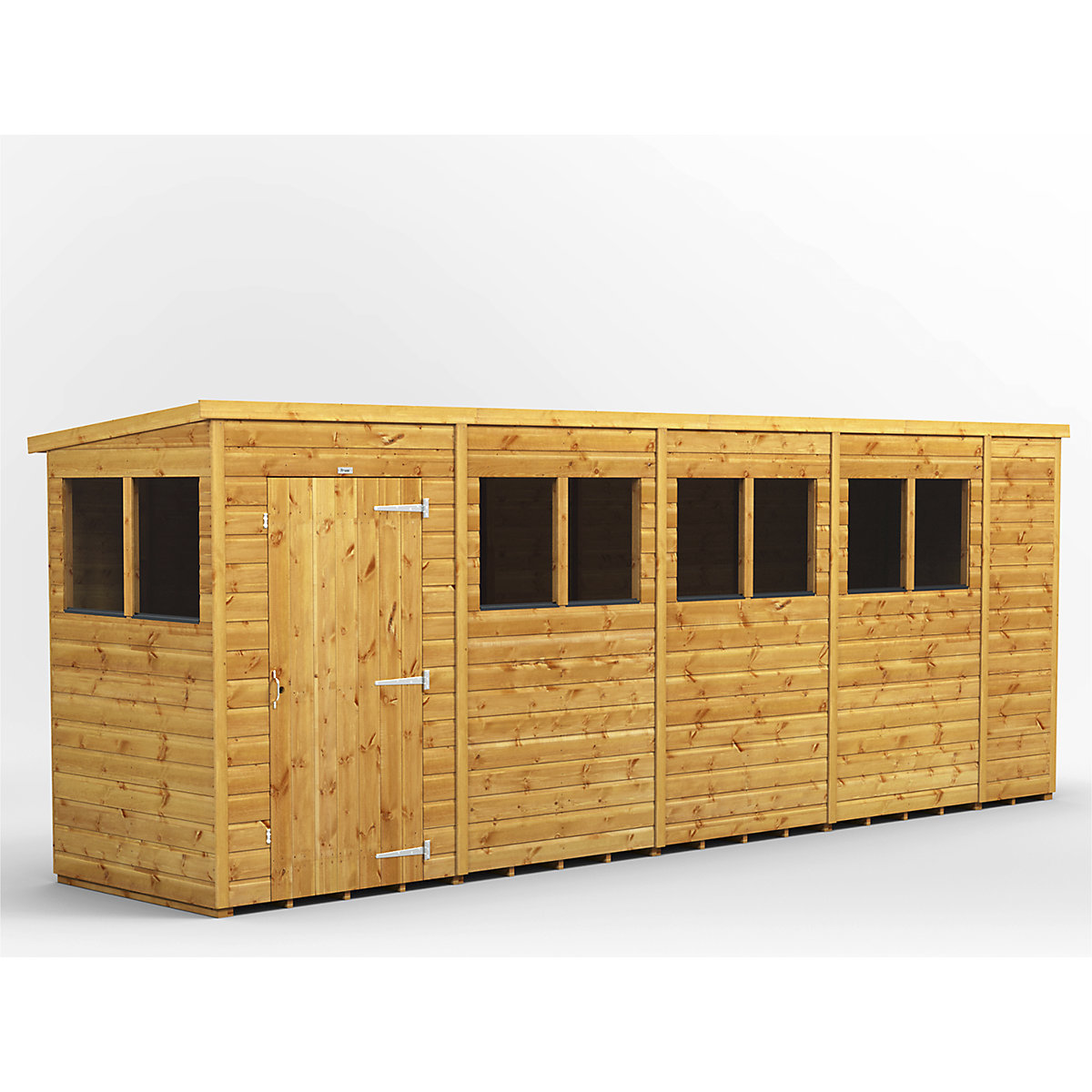 Power 4ft Wide Pent Garden Storage Shed | Optional Windows