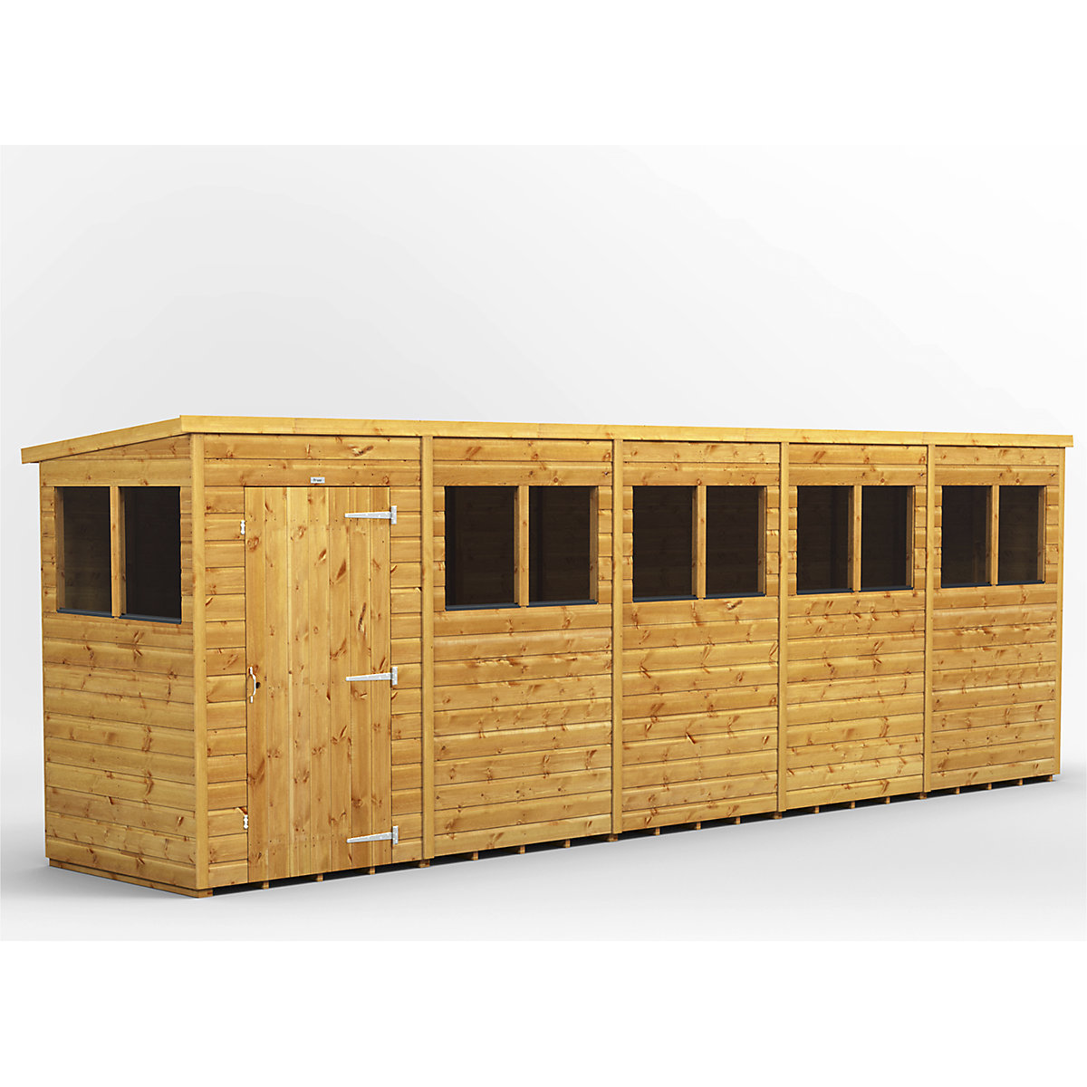 Power 4ft Wide Pent Garden Storage Shed | Optional Windows