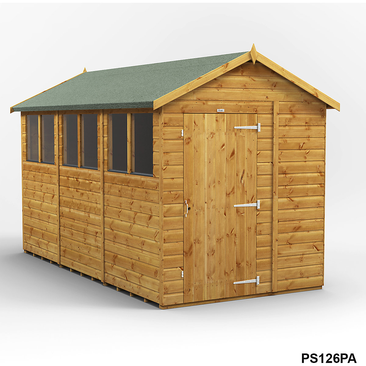 Power 6ft Wide Apex Garden Storage Sheds | Optional Windows (Product illustration 8)-7