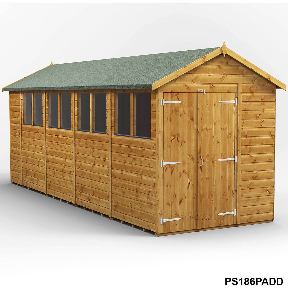 Power 6ft Wide Apex Garden Storage Sheds | Optional Windows (Product illustration 14)-13