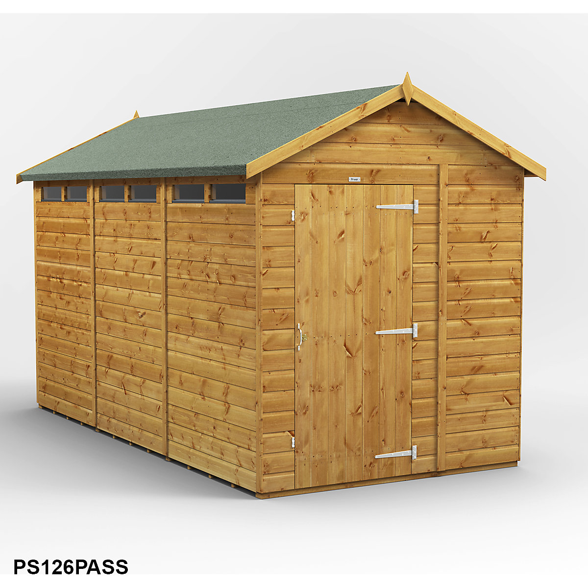 Power 6ft Wide Apex Security Shed (Product illustration 7)-6
