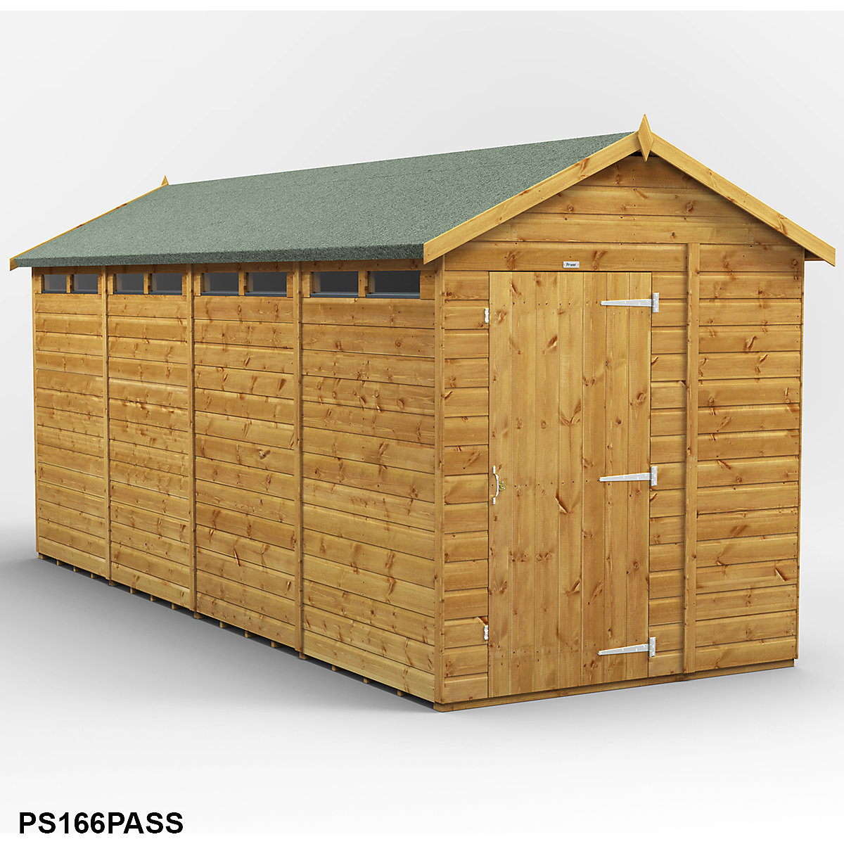 Power 6ft Wide Apex Security Shed (Product illustration 9)-8