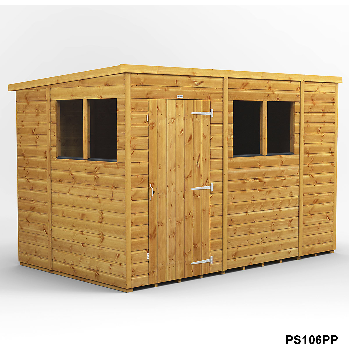 Power 6ft Wide Pent Garden Storage Shed | Optional Windows (Product illustration 10)-9