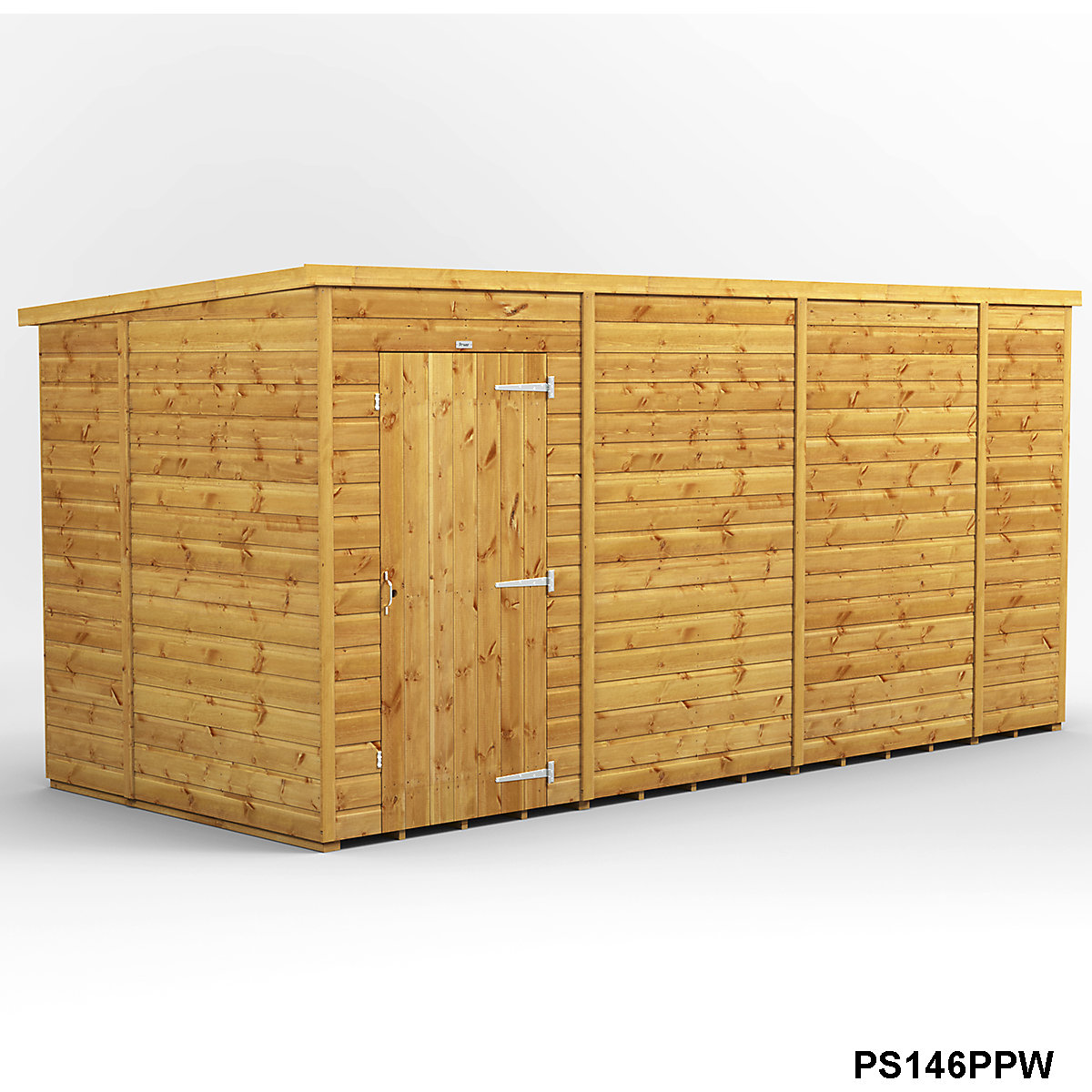 Power 6ft Wide Pent Garden Storage Shed | Optional Windows (Product illustration 13)-12