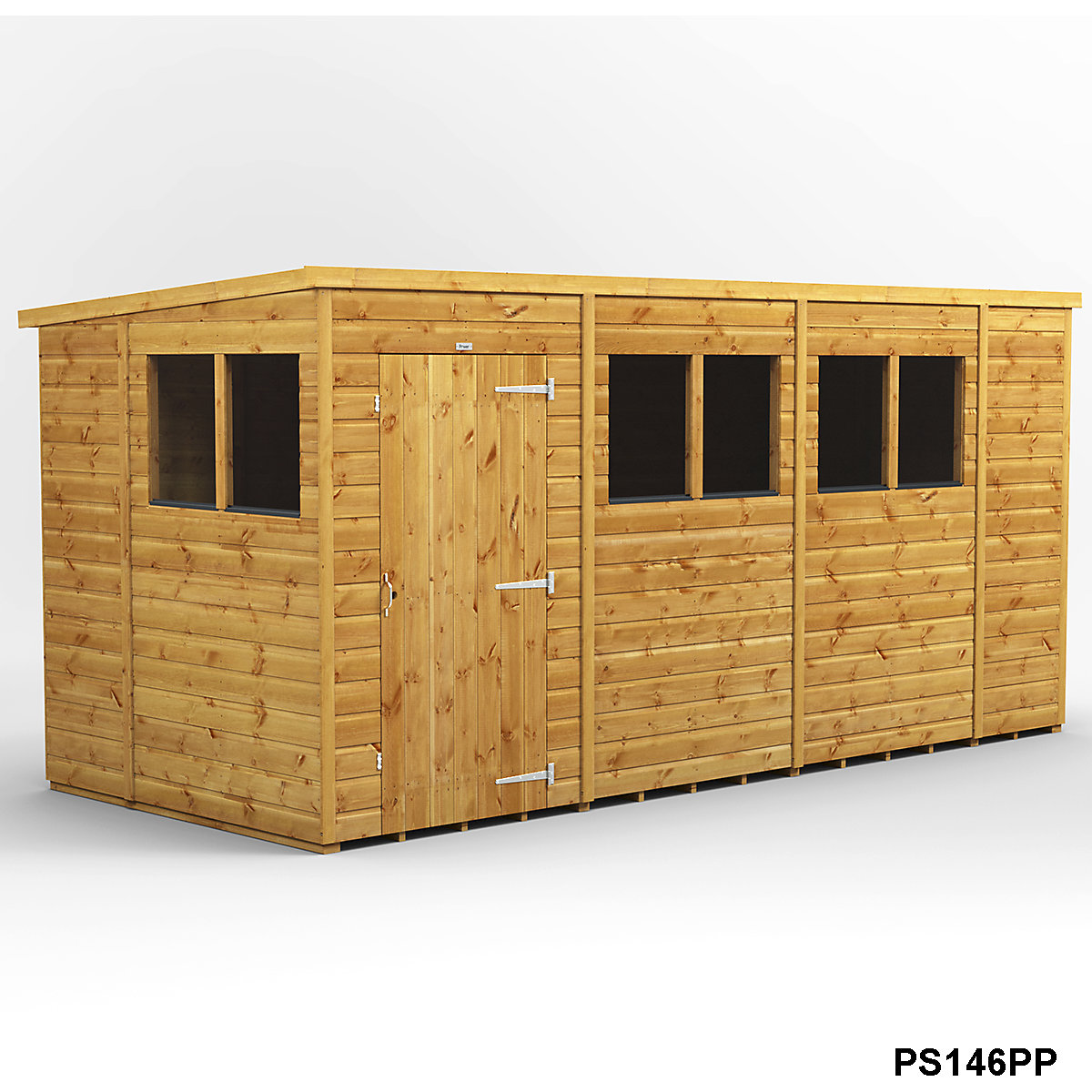 Power 6ft Wide Pent Garden Storage Shed | Optional Windows (Product illustration 14)-13