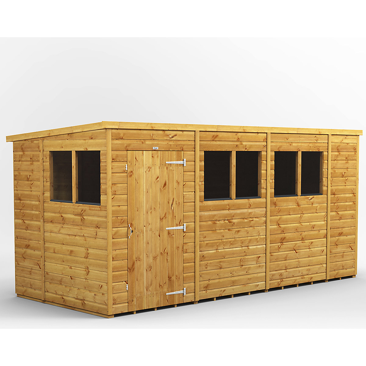 Power 6ft Wide Pent Garden Storage Shed | Optional Windows