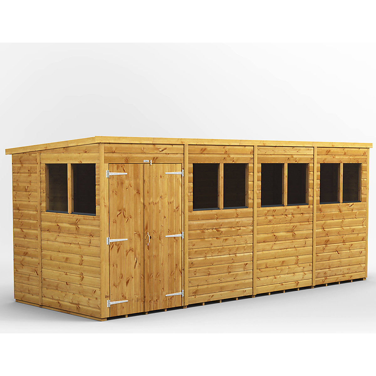 Power 6ft Wide Pent Garden Storage Shed | Optional Windows