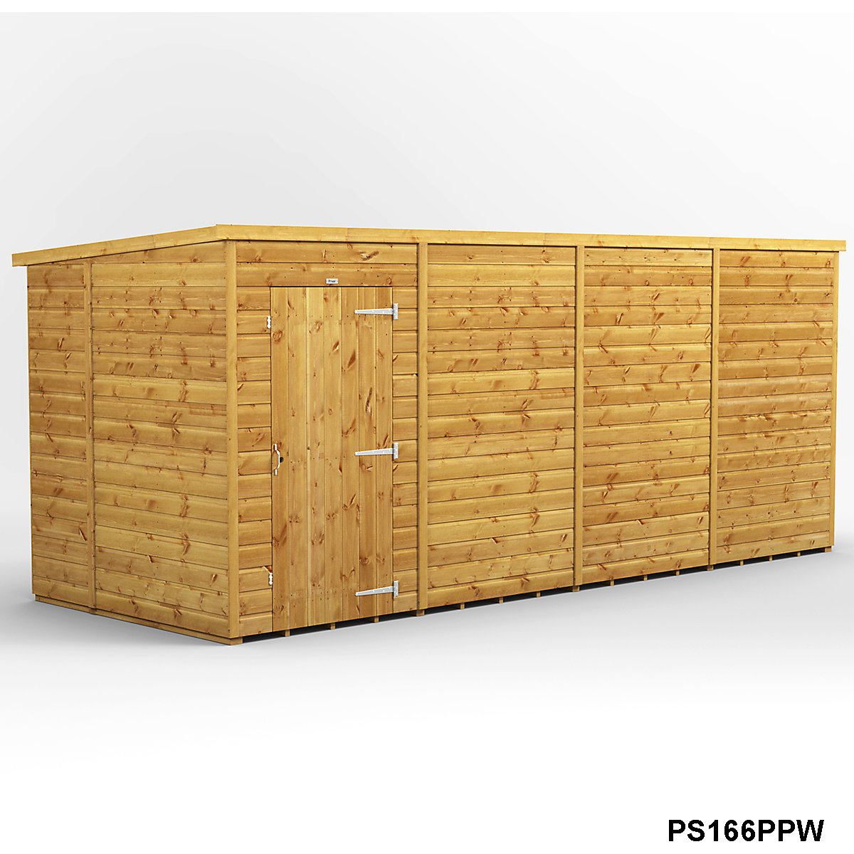 Power 6ft Wide Pent Garden Storage Shed | Optional Windows (Product illustration 15)-14