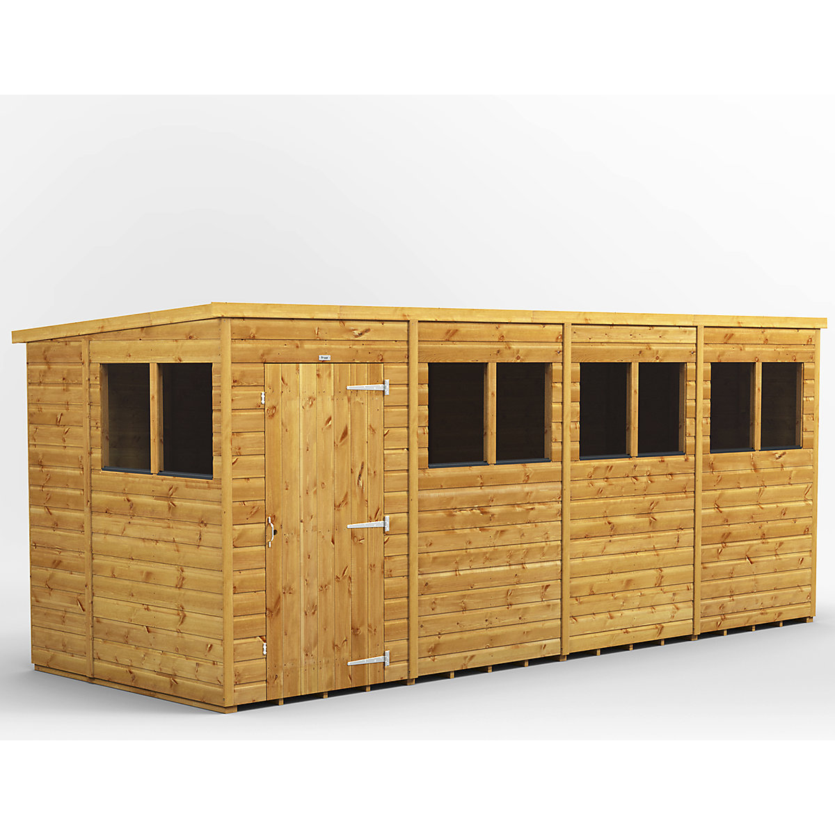 Power 6ft Wide Pent Garden Storage Shed | Optional Windows