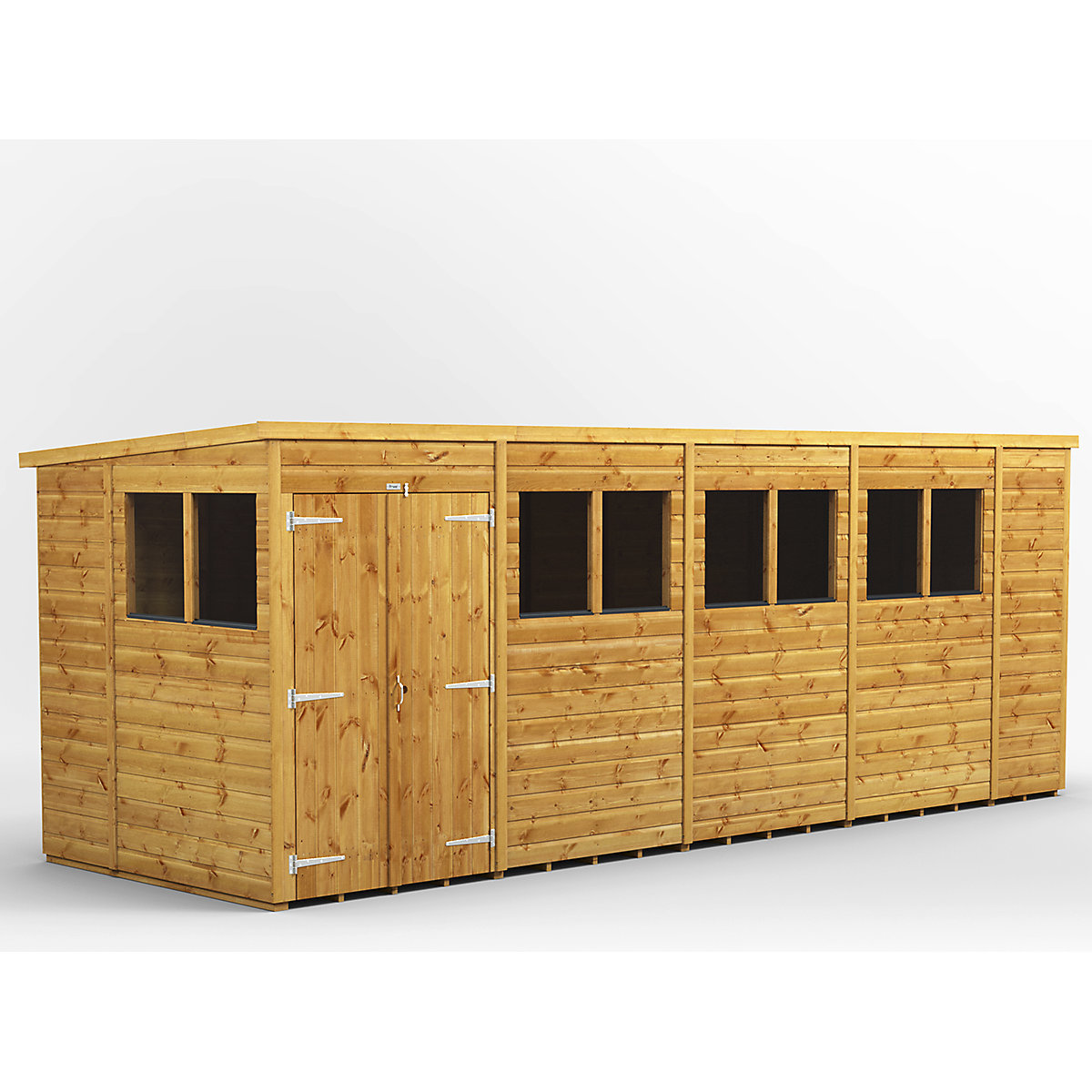 Power 6ft Wide Pent Garden Storage Shed | Optional Windows