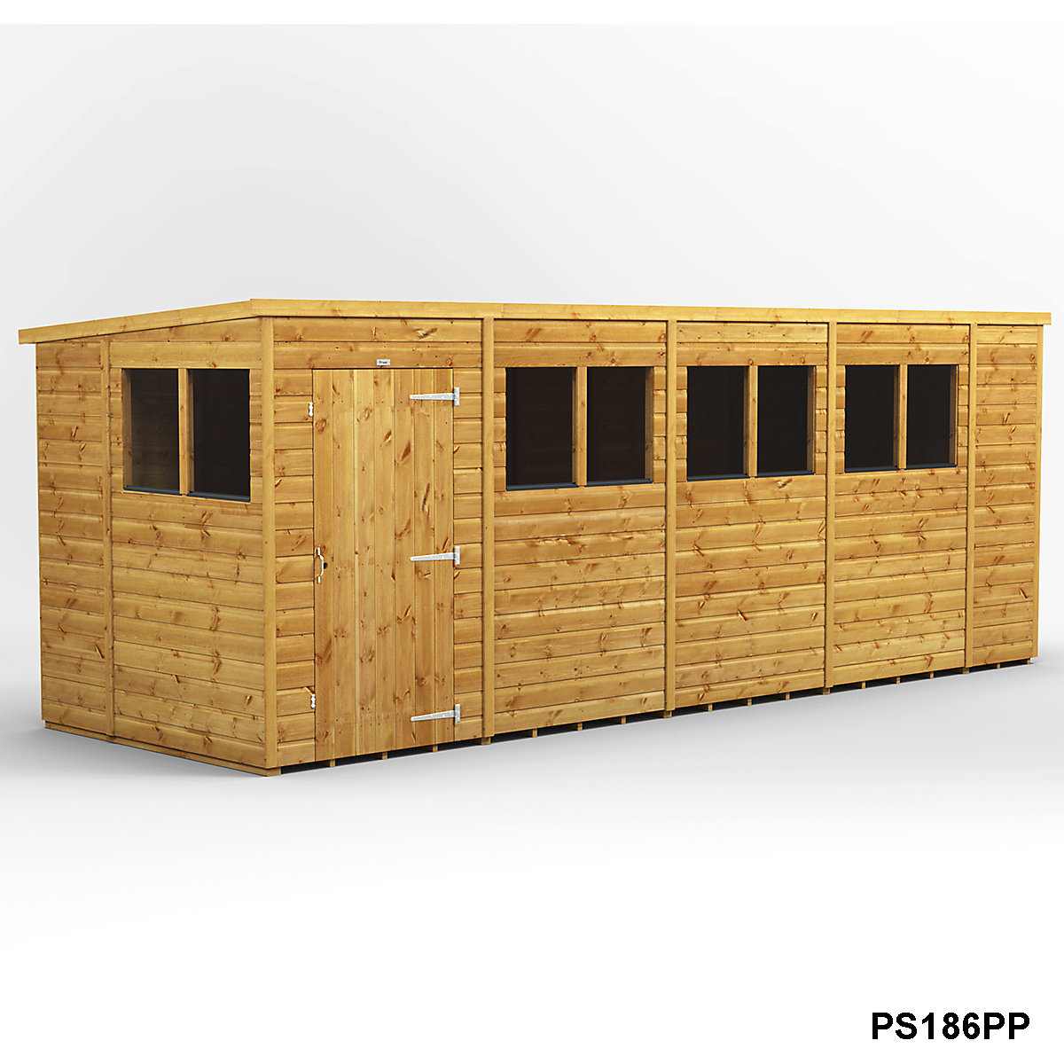 Power 6ft Wide Pent Garden Storage Shed | Optional Windows (Product illustration 18)-17