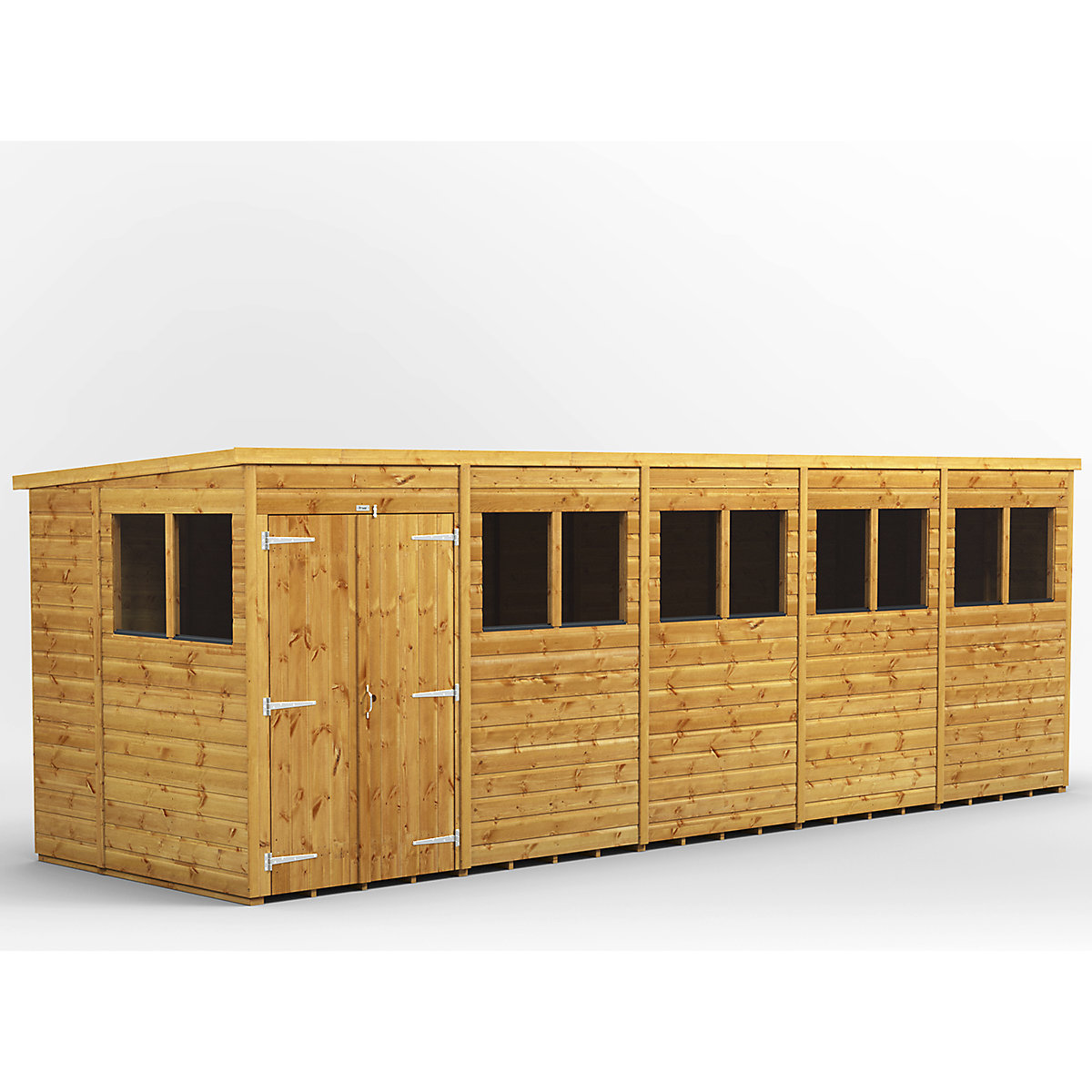 Power 6ft Wide Pent Garden Storage Shed | Optional Windows
