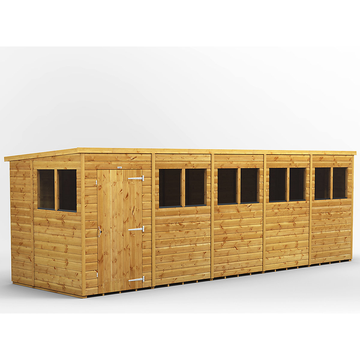 Power 6ft Wide Pent Garden Storage Shed | Optional Windows